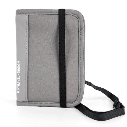 Travel Passport Holder for Neck with RFID Blocking, Pouch Wallet for Men Women, Slim Hidden Passport Wallet for Cash, Credit Cards (Gray)