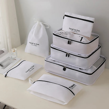 4Pcs/Set Travel Compression Bag Luggage Organizer Travel Pouch Packing Cubes for Travel Bag Organizer Travel Storage Bag