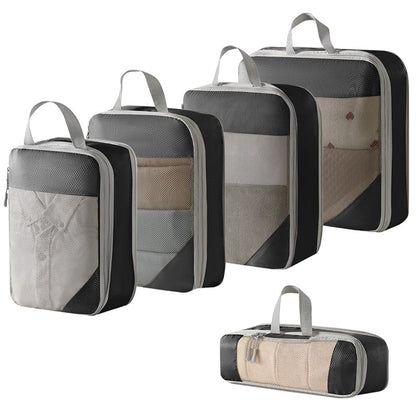 4Pcs/Set Travel Compression Bag Luggage Organizer Travel Pouch Packing Cubes for Travel Bag Organizer Travel Storage Bag
